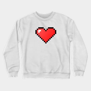 Pixelated 8-Bit Heart (v1) Crewneck Sweatshirt